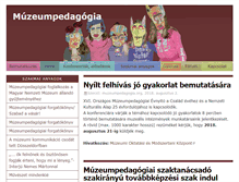 Tablet Screenshot of muzeumpedagogia.org